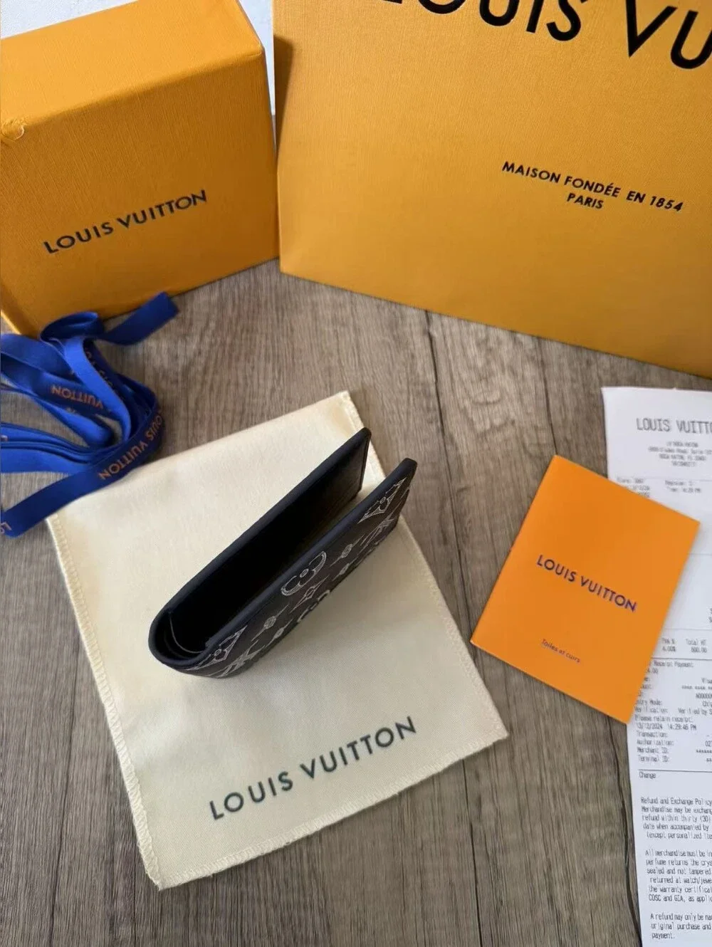 Louis Vuitton Multiple Wallet Monogram Shadow Ink Blue White